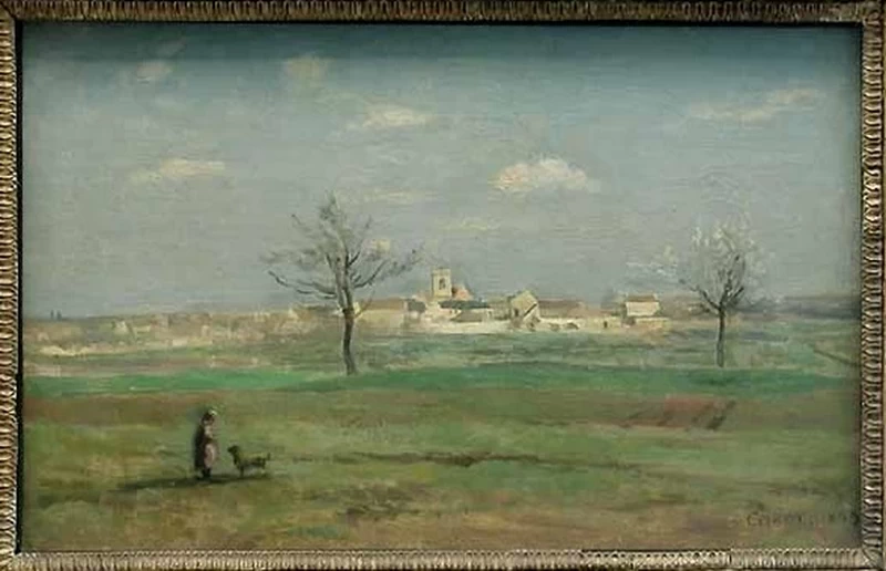Jean - Baptiste, Camille Corot, 191, Rosny. Veduta del villaggio in primavera, 1839, Louvre, Parigi